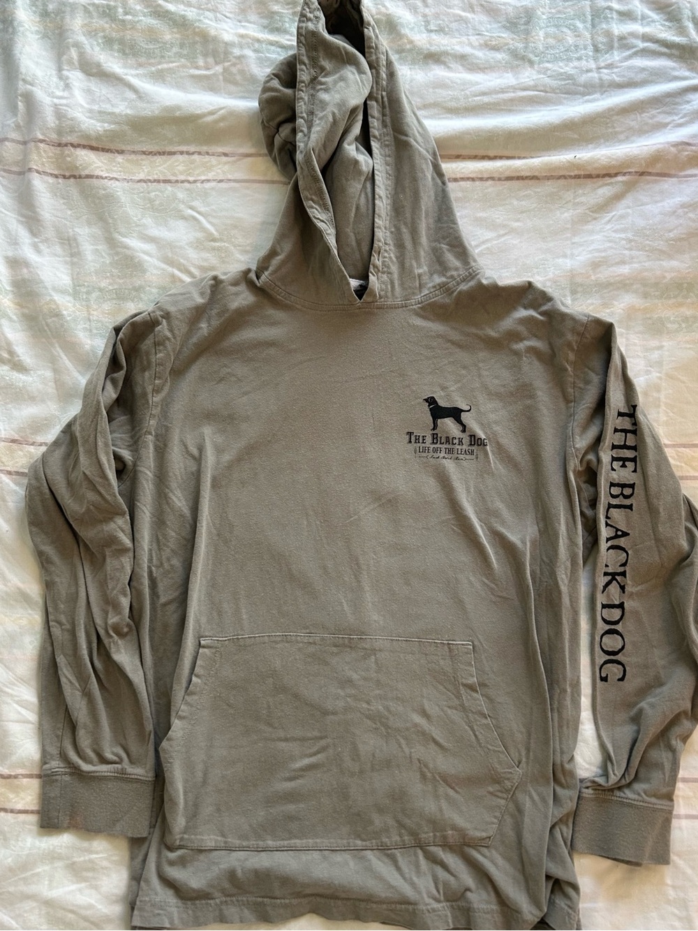 The Black Dog Men’s Classic Collection Long Sleeve Hoodie Life off the Leash S